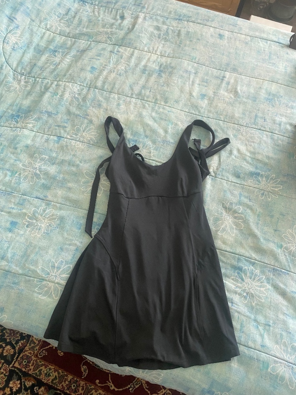 Girlfriend collective black backless dress